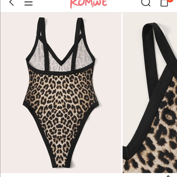❗️FIRM ❗️🆕 ROMWE/ Cheetah Print Bodysuit 🆕 - Picture 2 of 4